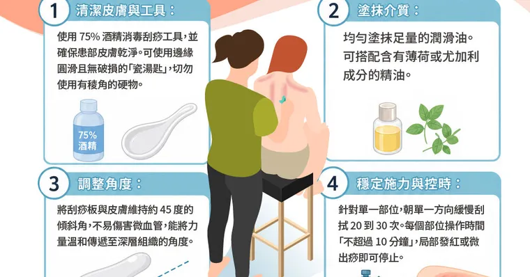 刮痧原理好處有哪些？刮痧位置、出痧顏色與禁忌總整理！