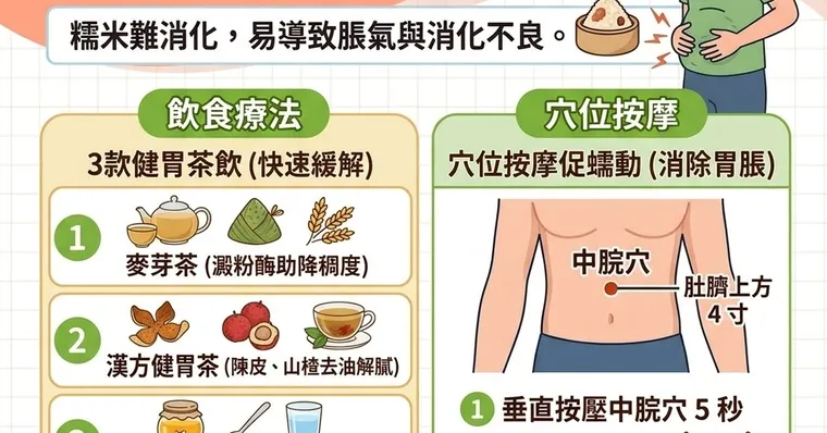 粽子易脹氣！吃完喝一杯這個就能改善，中醫解膩消脹4大推薦