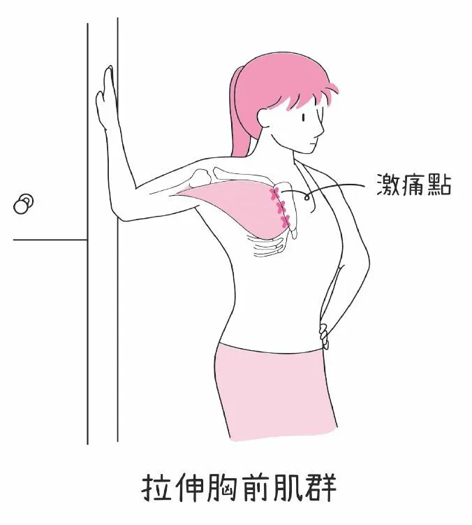 膏肓痛拉伸胸前肌群