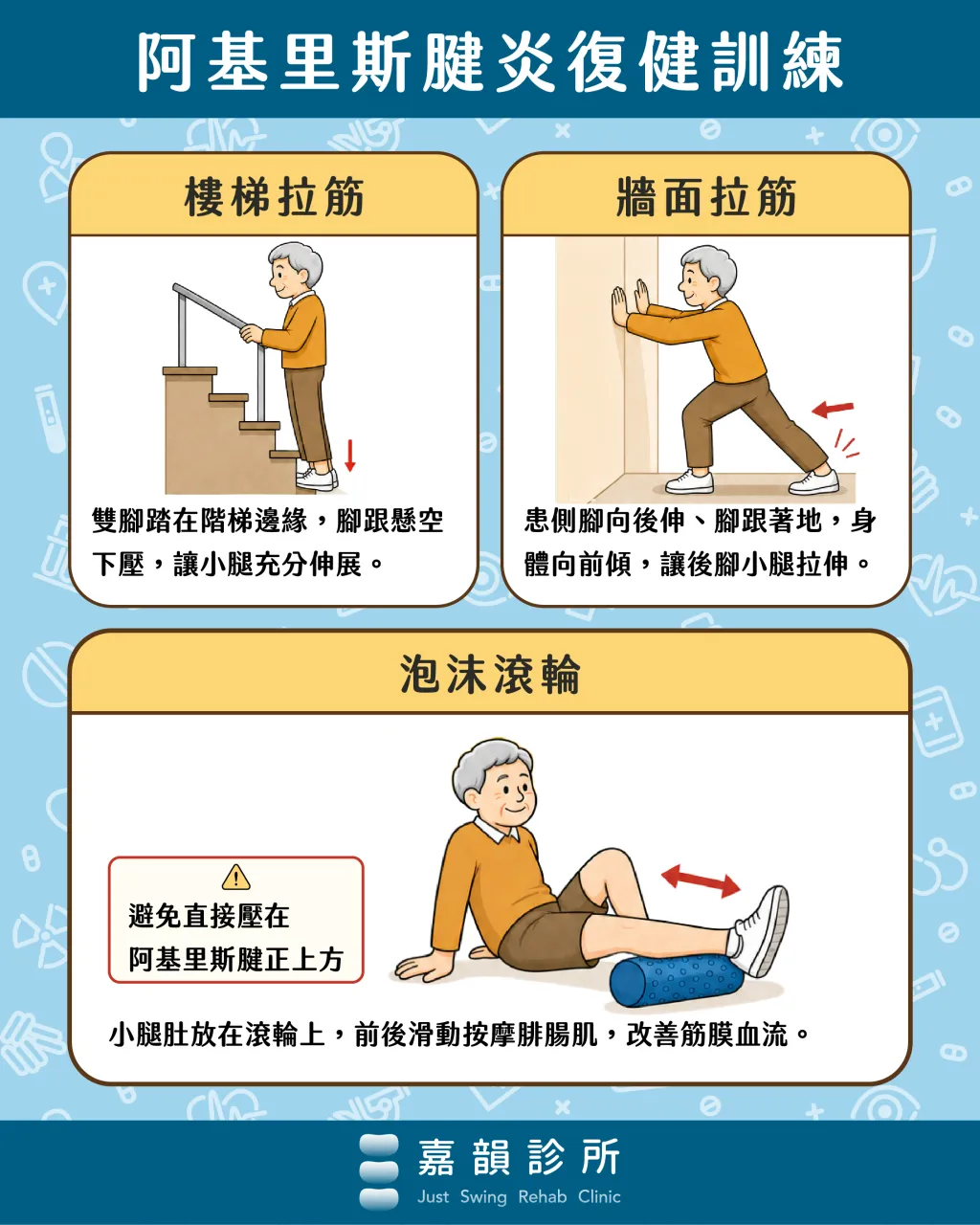 嘉韻診所＿阿基里斯腱炎復健訓練