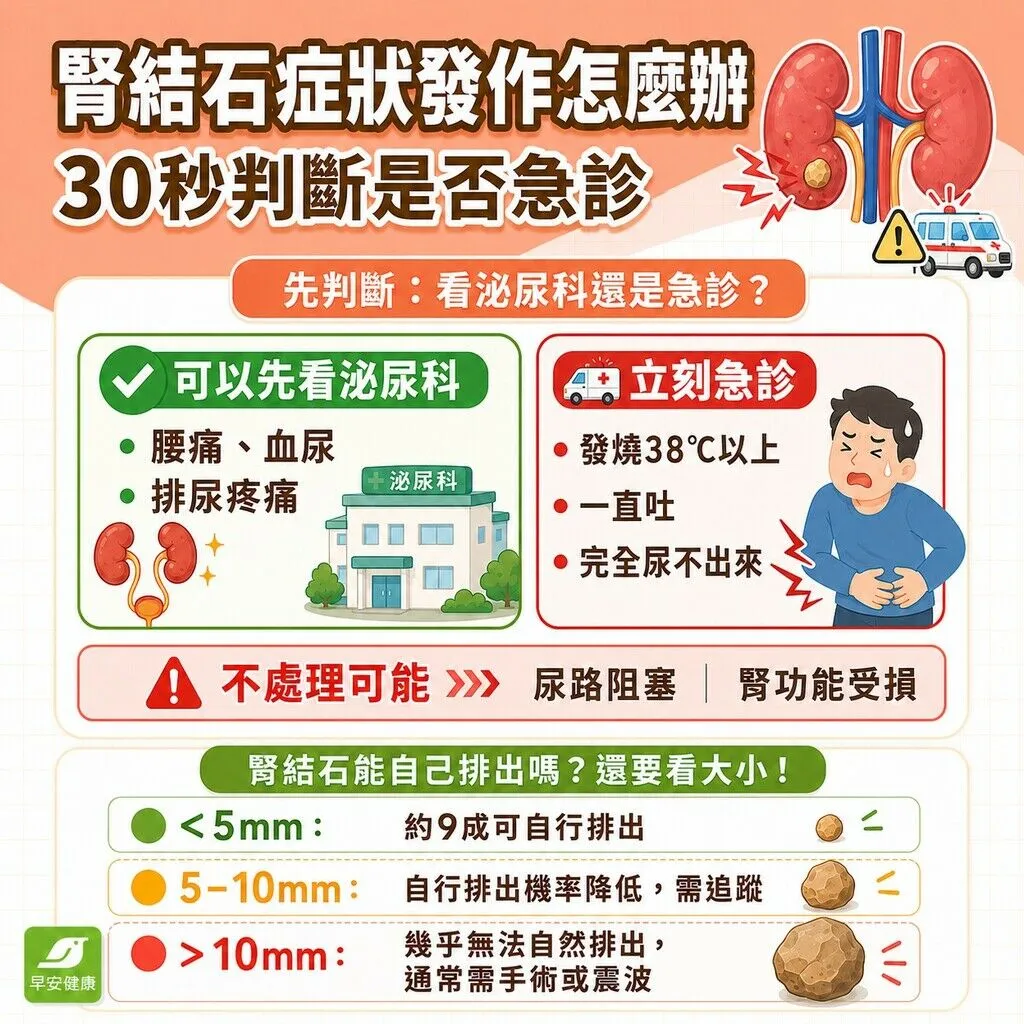 早安健康_腎結石症狀發作怎麼辦?30秒判斷是否急診