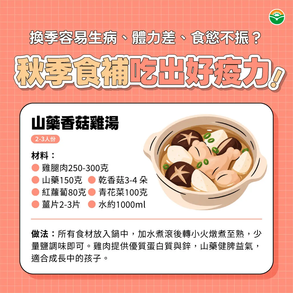 馬光中醫_秋季食補山藥香菇雞湯