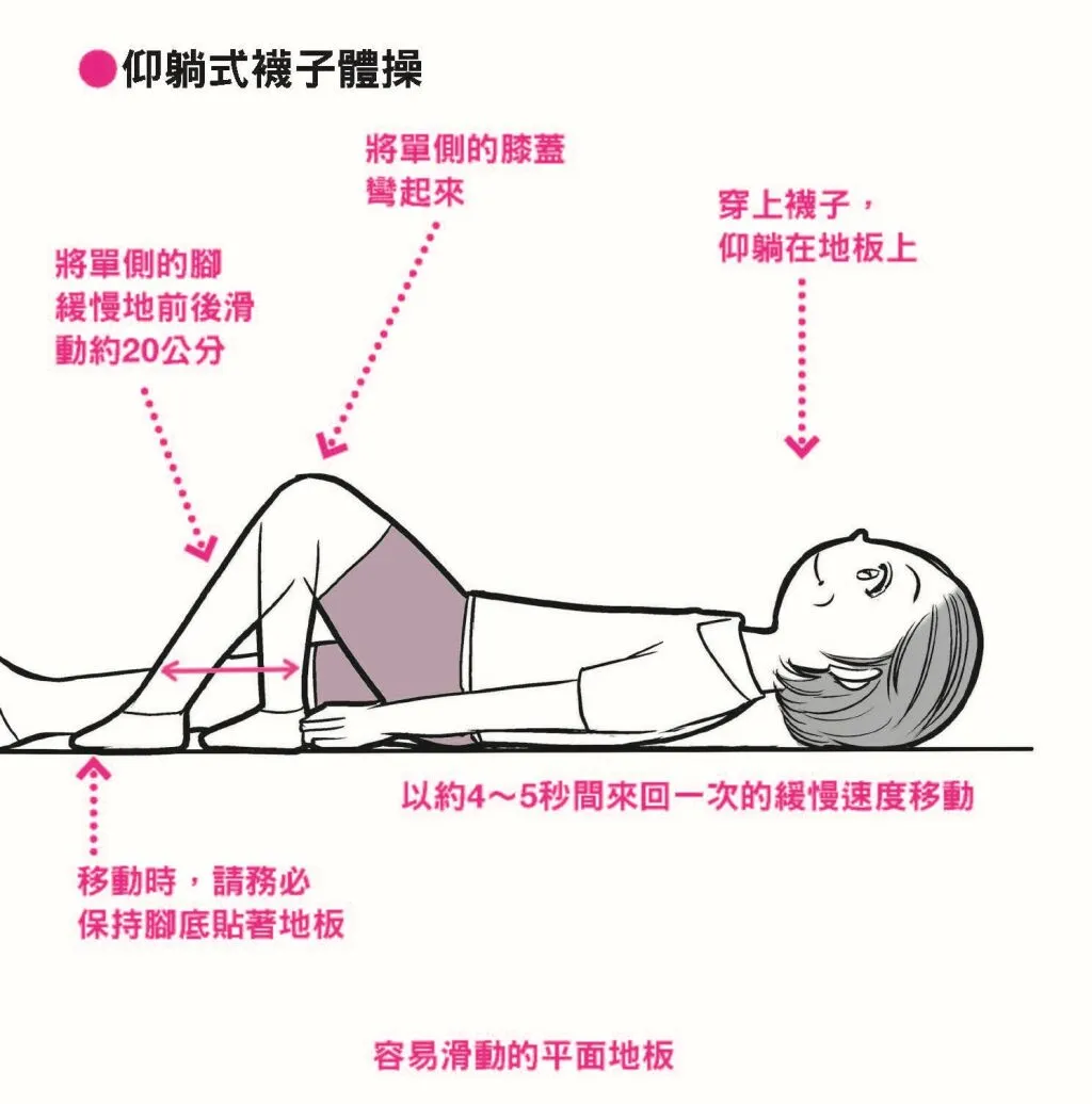 膝蓋痛做襪子體操