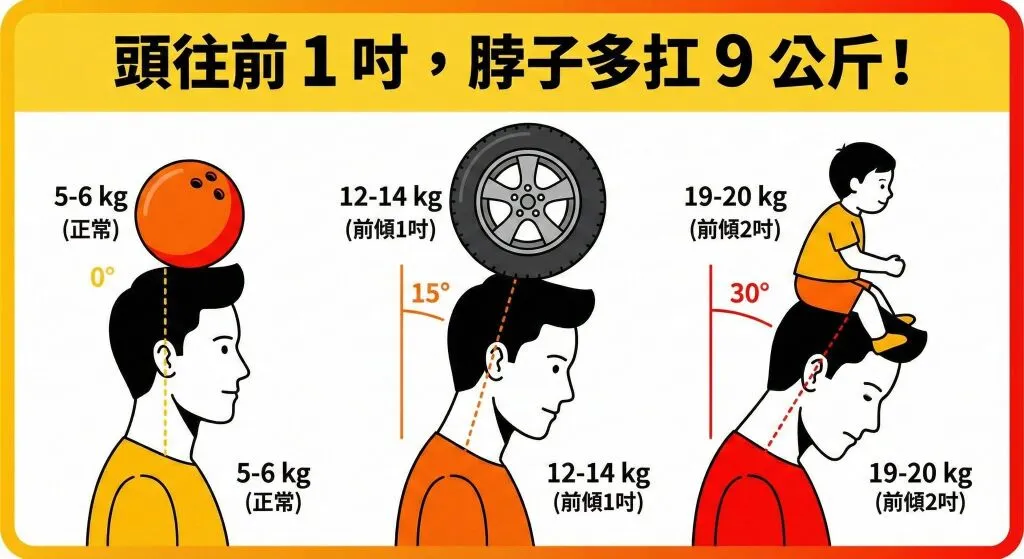 林頌凱醫師_頭往前一寸，脖子多扛九公斤