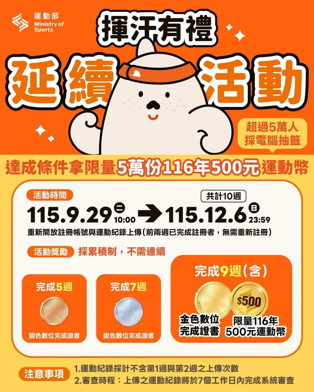 運動部揮汗有禮延續活動