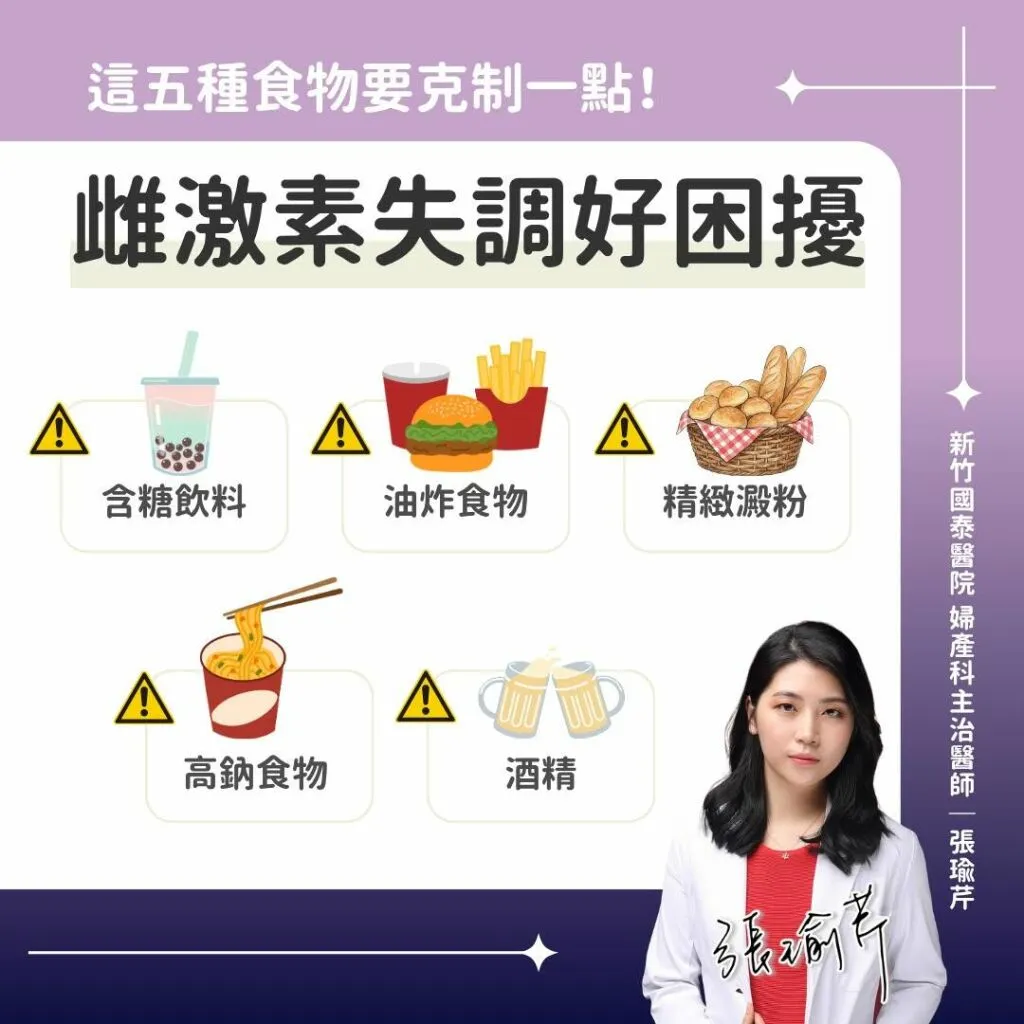張瑜芹醫師_五種食物要克制,雌激素失調好困擾