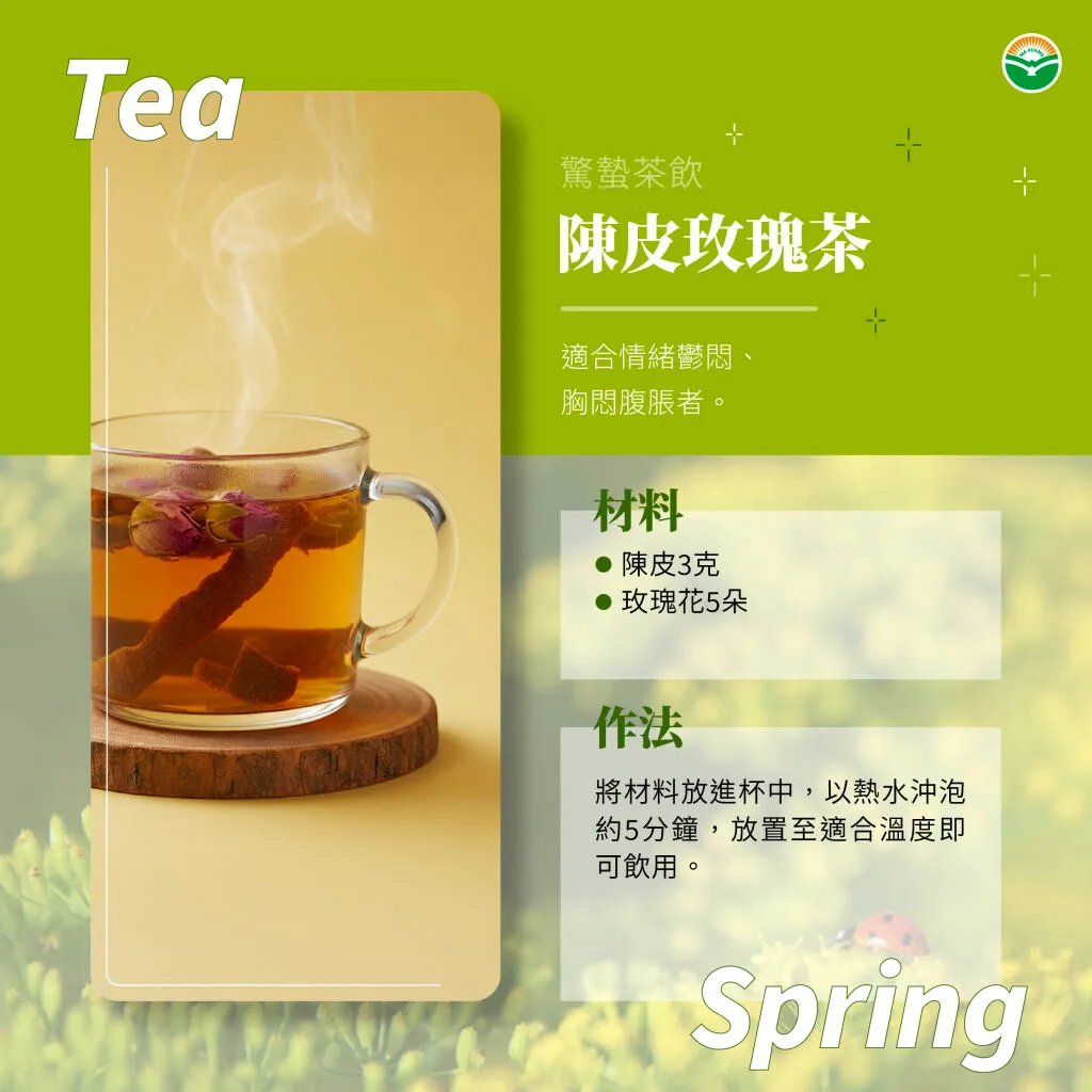 馬光中醫_驚蟄_食療＿陳皮玫瑰茶