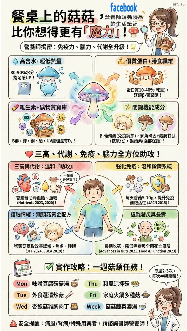薛曉晶營養師_餐桌的菇菇比你想像中的更有魔力
