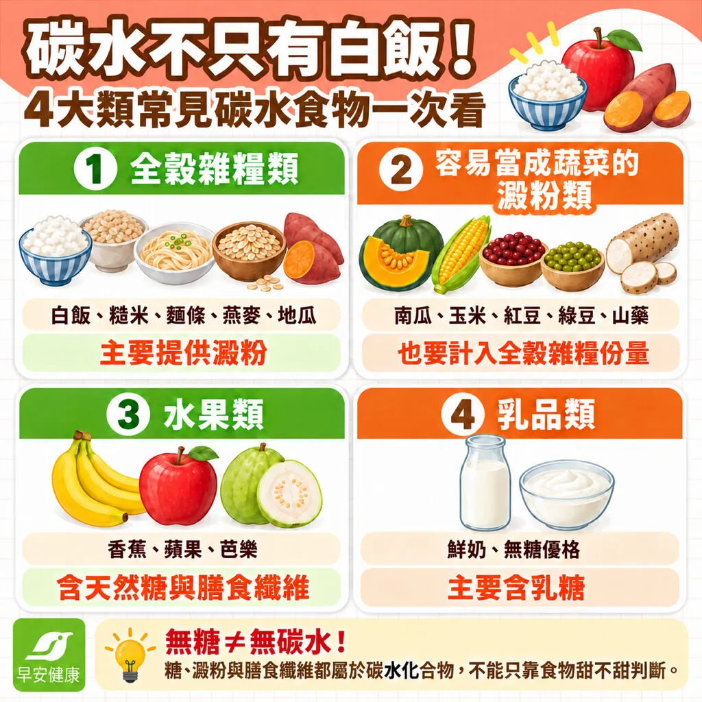 碳水化合物是什麼？糖、澱粉與膳食纖維的差別