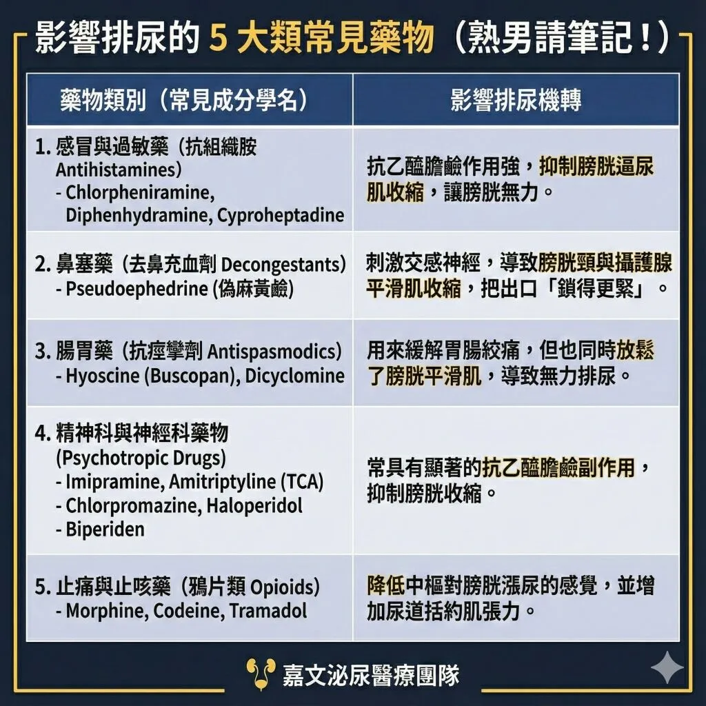 蘇信豪醫師＿影響排尿的常見藥物