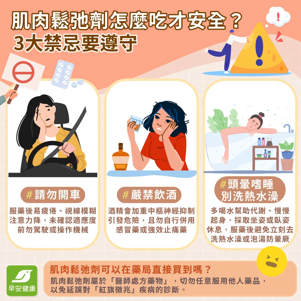 肌肉鬆弛劑怎麼吃才安全？3大禁忌要遵守