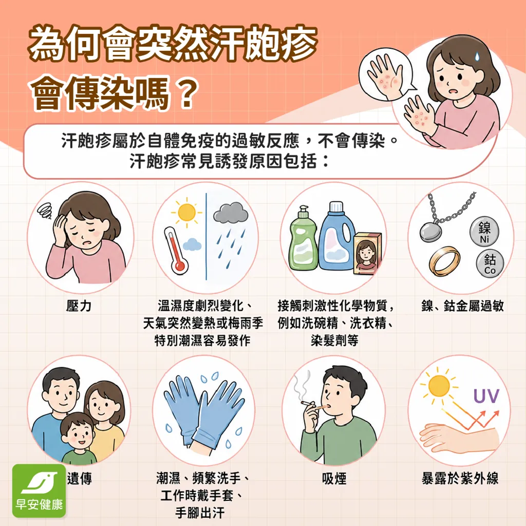 汗皰疹-汗皰疹原因-汗皰疹會傳染嗎-為什麼會汗皰疹
