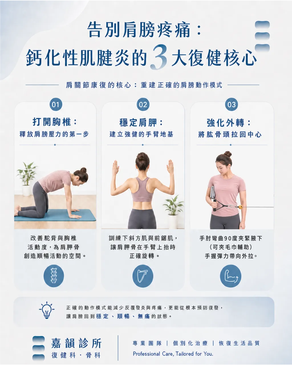 嘉韻診所_告別肩膀疼痛,鈣化性肌腱炎的3大復健核心