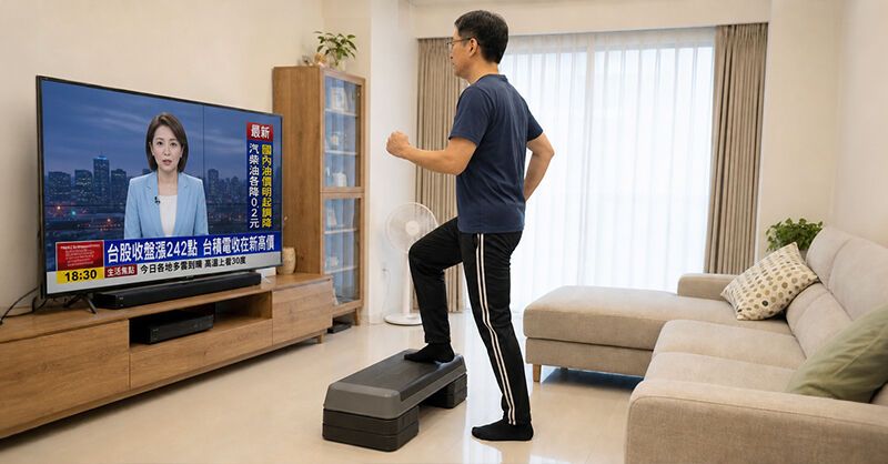不出門也能預防肌肉流失！醫學教授教「5分鐘踏階運動」無痛練肌力
