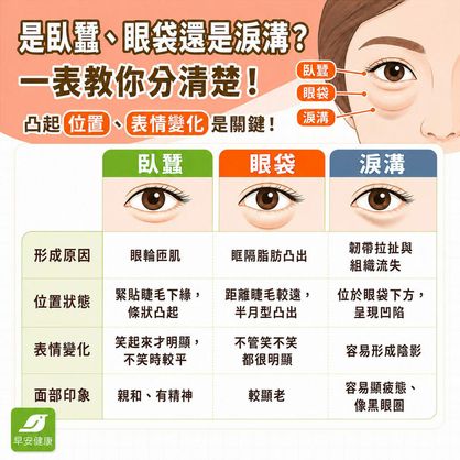 臥蠶眼袋差在哪？臥蠶成因、眼袋消除方法與手術全解析