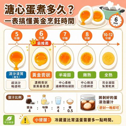 溏心蛋煮多久？冷水與滾水下鍋溏心蛋時間表（附剝殼技巧）