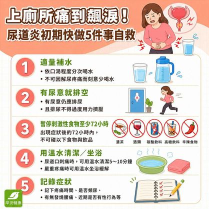 尿道炎怎麼辦？尿尿刺痛、頻尿的5個黃金自救步驟
