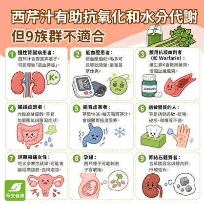 西芹汁7大功效，真能排毒減肥？西芹汁副作用及9大禁忌總整理