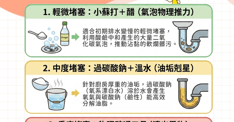 洗手台、廚房排水孔堵塞怎麼辦？快速通水管3大妙招，免請水電工