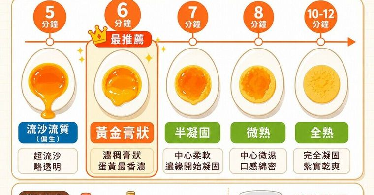 溏心蛋煮多久？冷水與滾水下鍋溏心蛋時間表（附剝殼技巧）