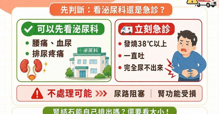 腎結石症狀發作怎麼辦？30秒判斷是否該立刻急診
