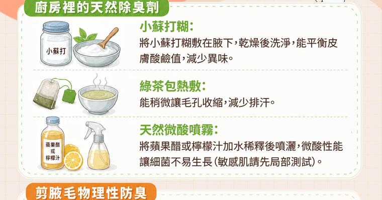 狐臭怎麼辦？針對腋下異味的止汗劑、手術與飲食全解析