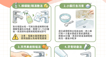 水龍頭水垢怎麼清？專家教「4清潔神物」速效除垢，秒變亮晶晶