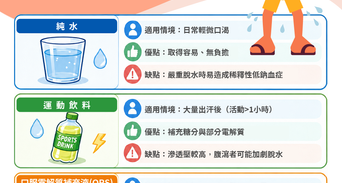 脫水怎麼辦？脫水症狀自我診斷與補水對策（含ORS自製比例）