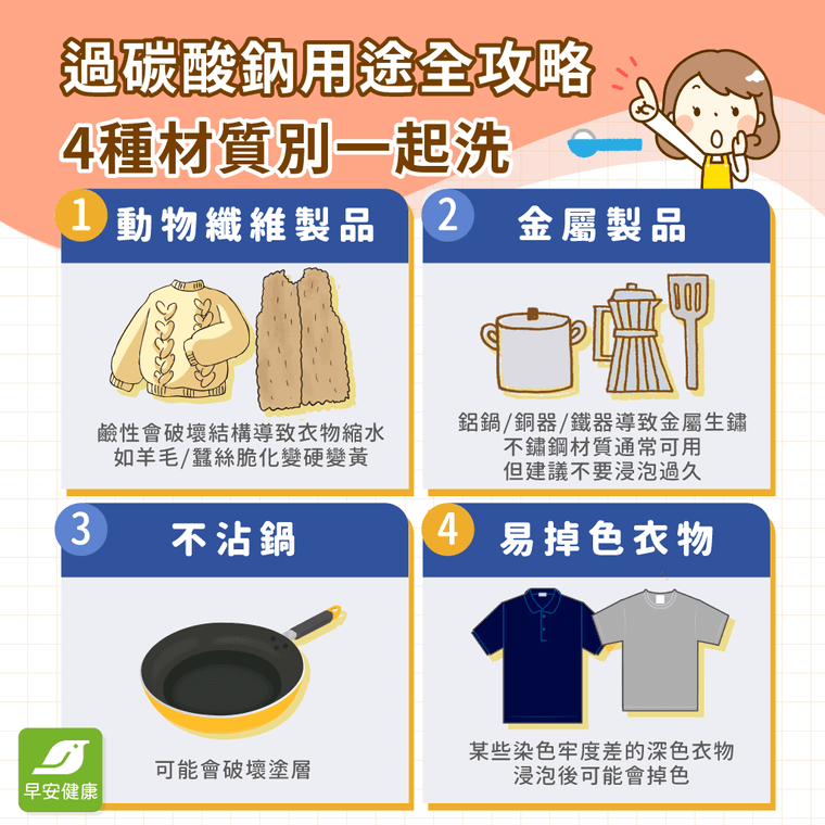 過碳酸鈉最強清潔攻略：漂白衣服、除霉斑，調配比例、缺點毒性與4大清潔禁忌
