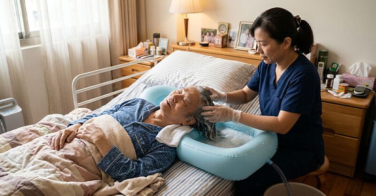 臥床長輩怎麼洗頭？專家教「床上洗頭眉角」不弄濕床不怕著涼