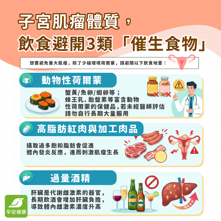 子宮肌瘤會自己消失嗎？症狀成因與治療預防全解析，哪些食物最好別碰？