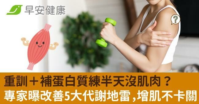 重訓＋補蛋白質練半天沒肌肉？專家：改善5大代謝地雷，增肌不卡關