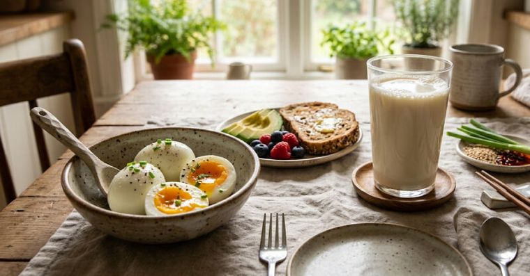 早餐水煮蛋加豆漿好健康？單餐蛋白質沒吃夠「這份量」肌肉狂流失