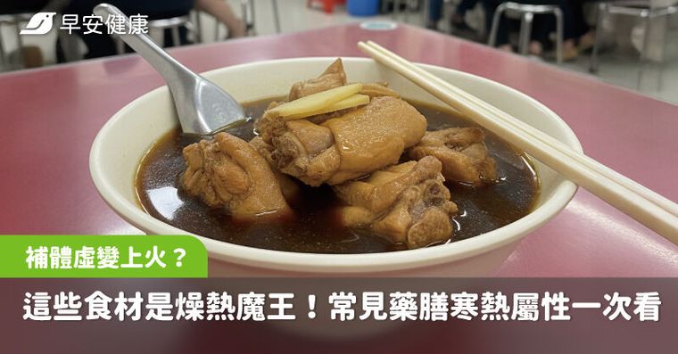 補體虛反而變上火！這些食材是燥熱黑名單，5種常見藥膳寒熱屬性一次看